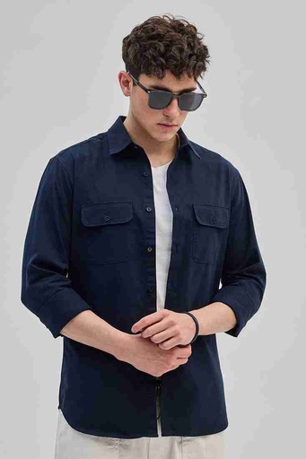 Snitch  Men Slim Fit Solid Spread Collar Casual Shirt
